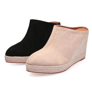 Women's espadrille slip on wedge heel sandals